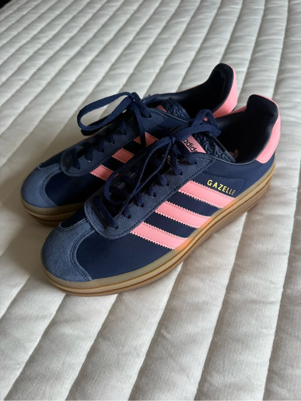 adidas Gazelle Platform Sneaker - Navy & Pink